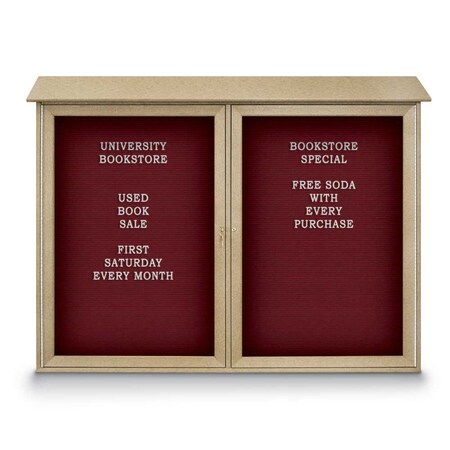 United Visual Products Indoor Enclosed Combo Board, 48"x36", White Frame/Blue & Black UVCB4836W-BLUE-BLACK